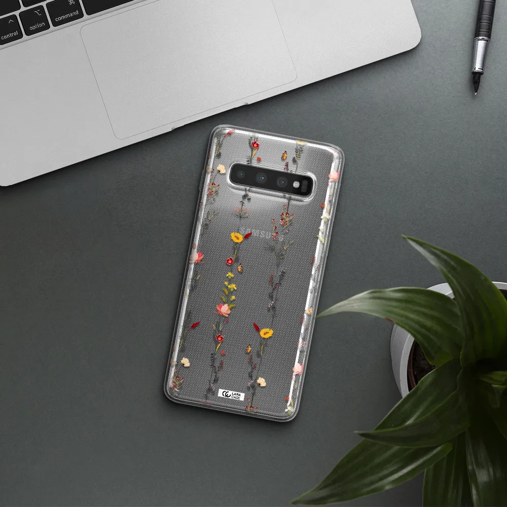 Parallel Flower Samsung S10 Clear TPU Case