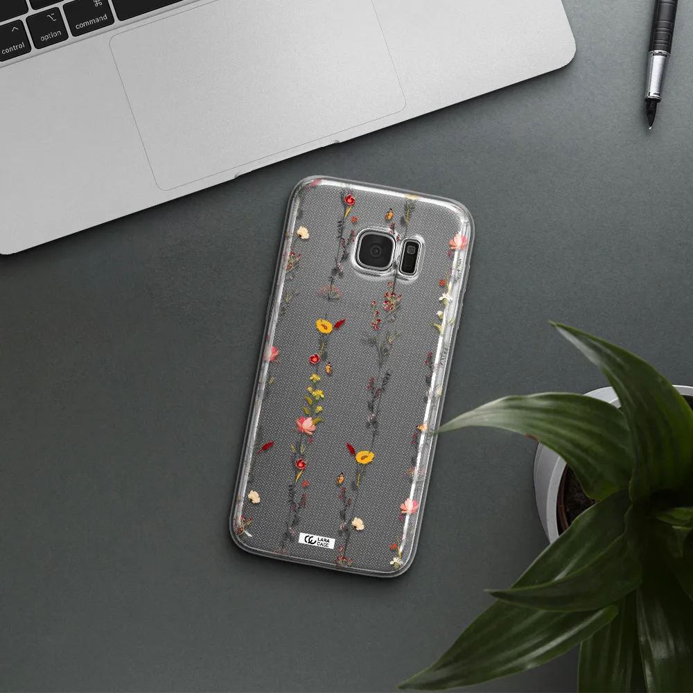 Parallel Flower Samsung S7 Edge Clear TPU Case