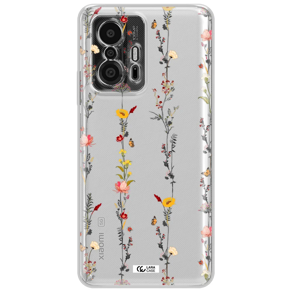 Parallel Flower Xiaomi 11T Pro Clear Tpu Case