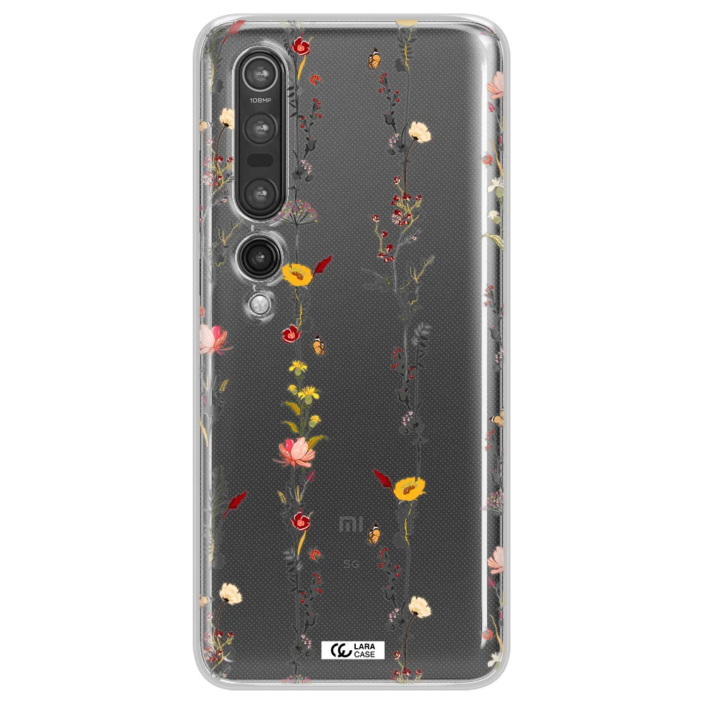 Parallel Flower Xiaomi Mi 10 Pro Clear TPU Case