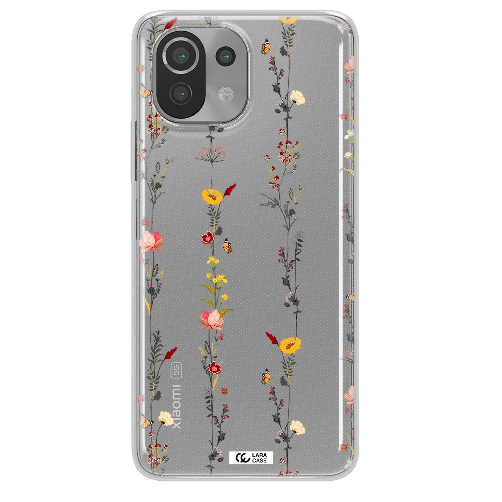 Parallel Flower Xiaomi Mi 11 Lite Clear TPU Case