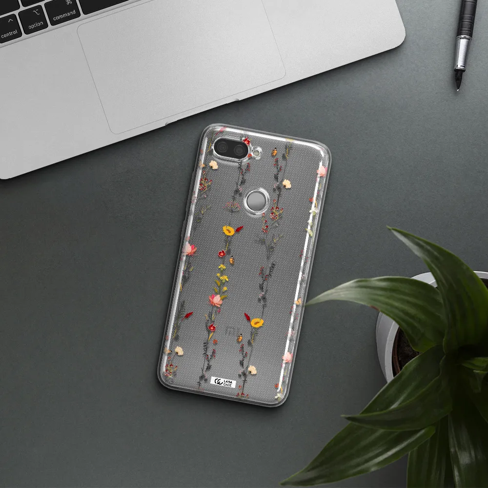 Parallel Flower Xiaomi Mi 8 Lite Clear TPU Case