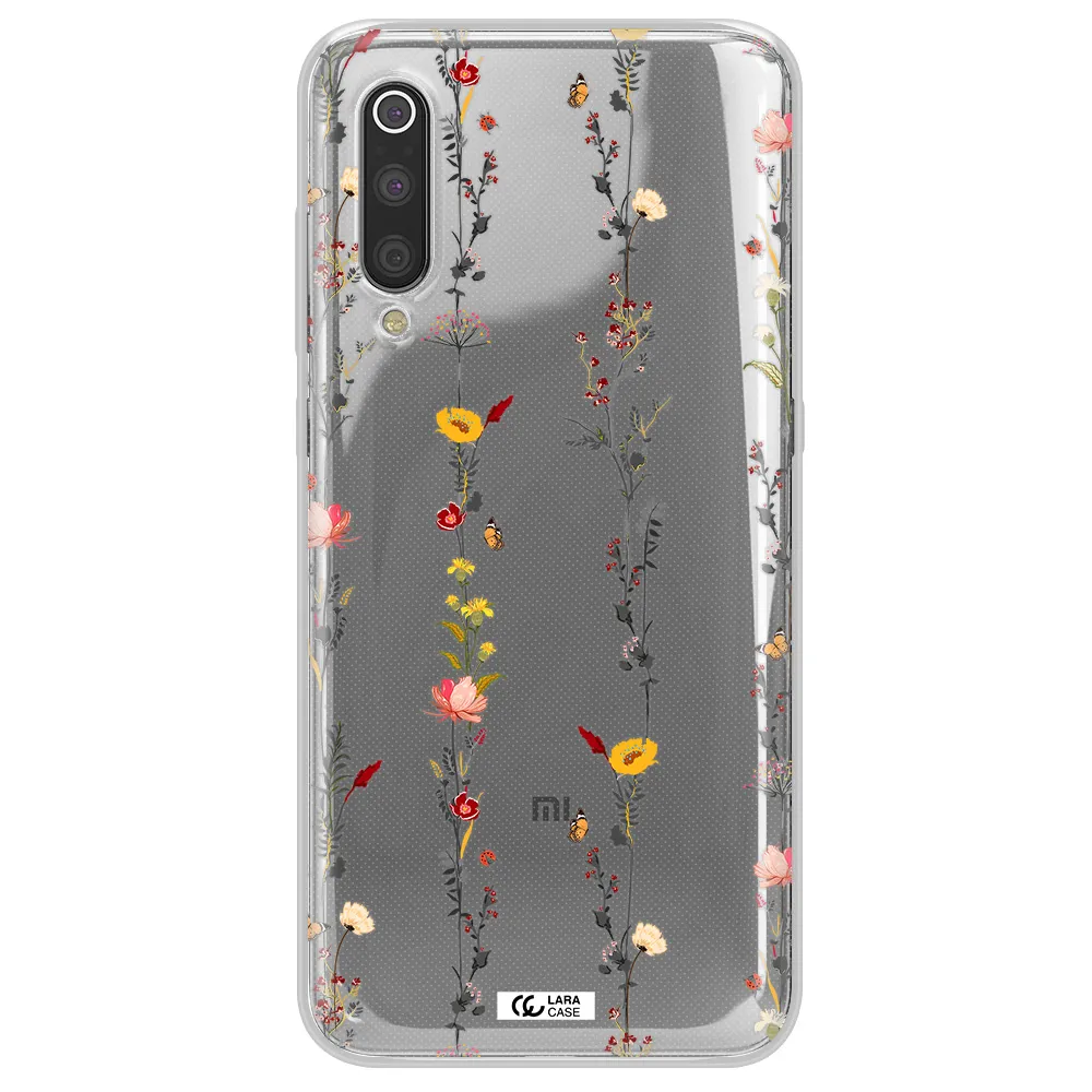Parallel Flower Xiaomi Mi 9 Clear TPU Case