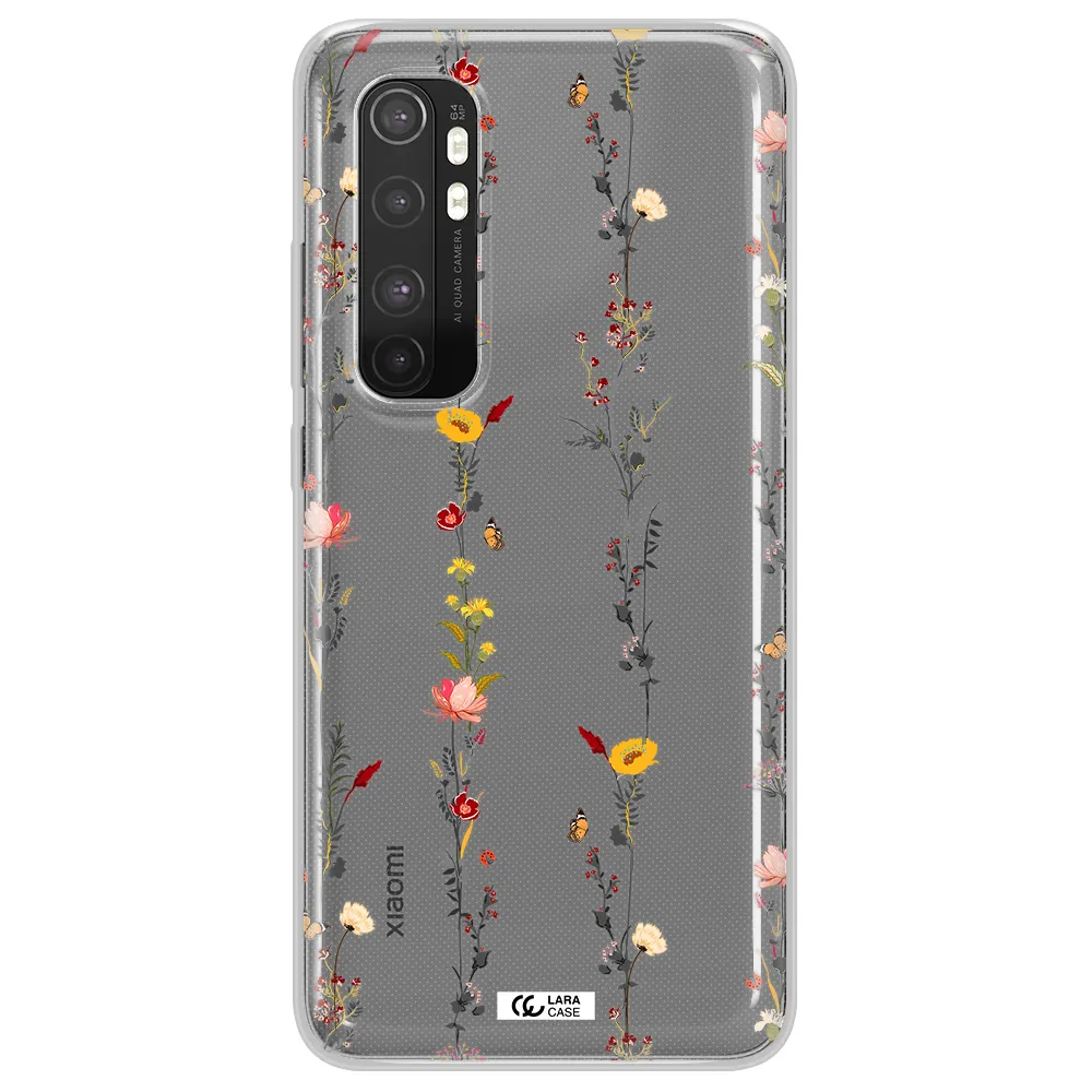 Parallel Flower Xiaomi Mi Note 10 Lite Clear TPU Case