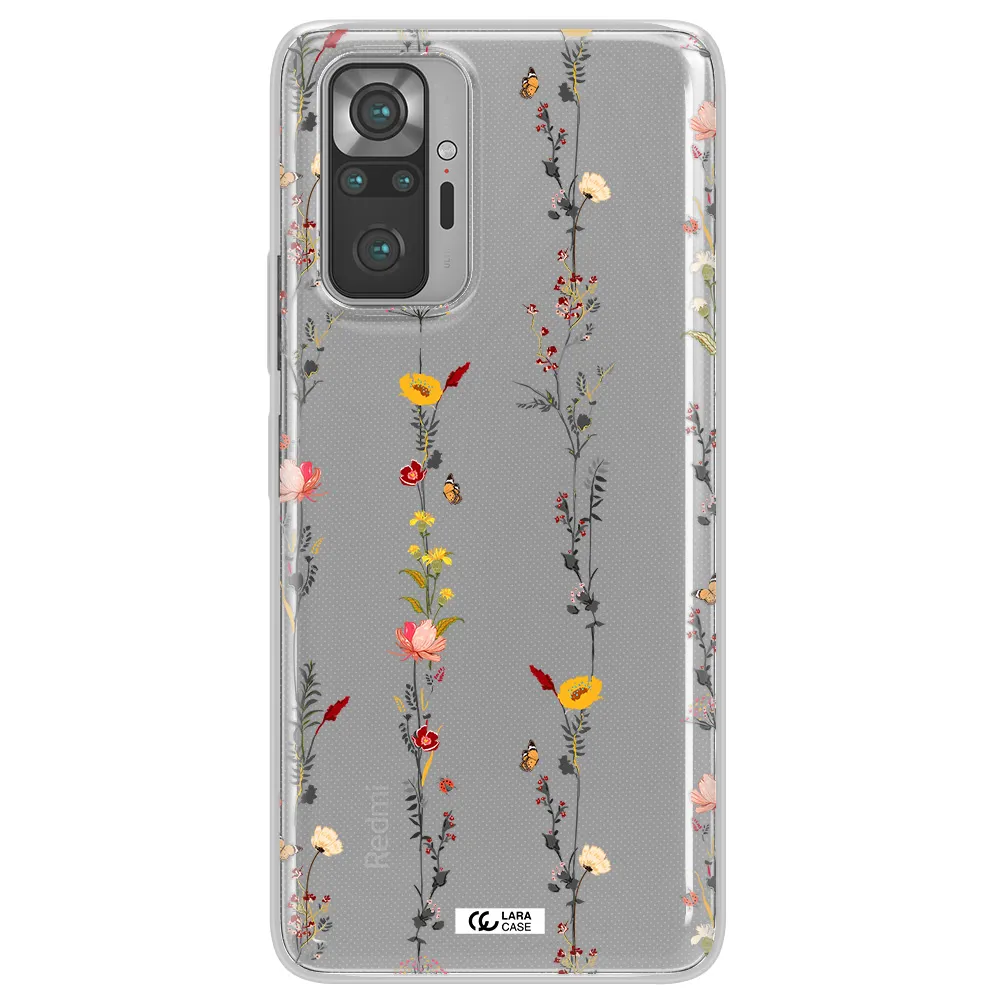 Parallel Flower Xiaomi Note 10 Pro Clear TPU Case
