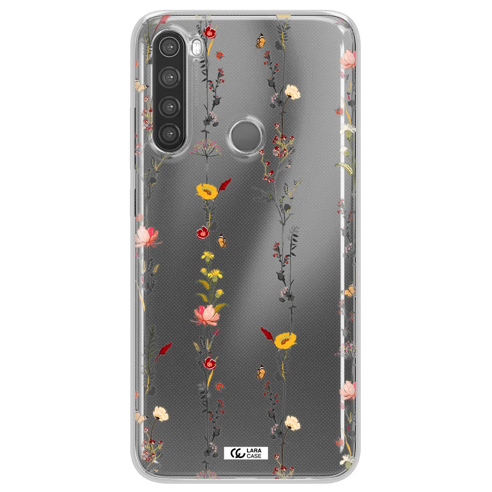 Parallel Flower Xiaomi Note 8 Clear TPU Case