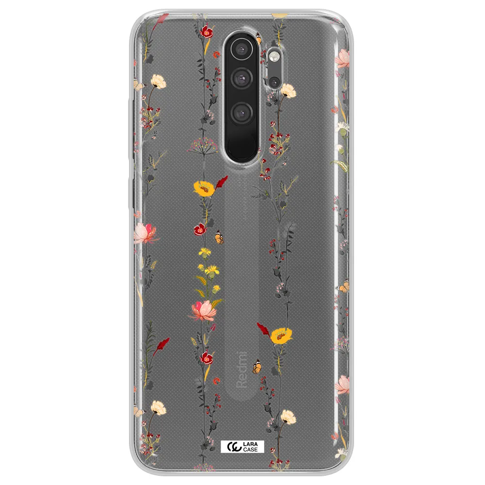 Parallel Flower Xiaomi Note 8 Pro Clear TPU Case