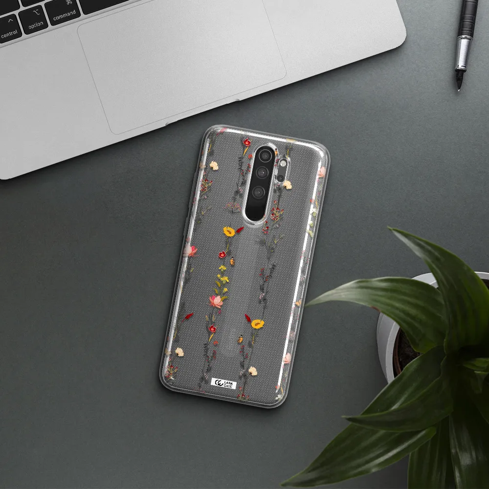Parallel Flower Xiaomi Note 8 Pro Clear TPU Case