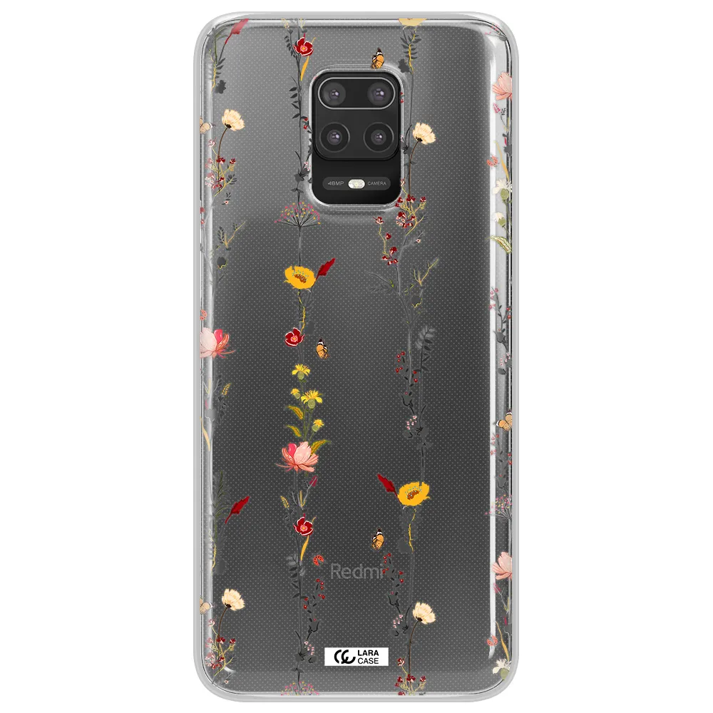Parallel Flower Xiaomi Note 9S Clear TPU Case