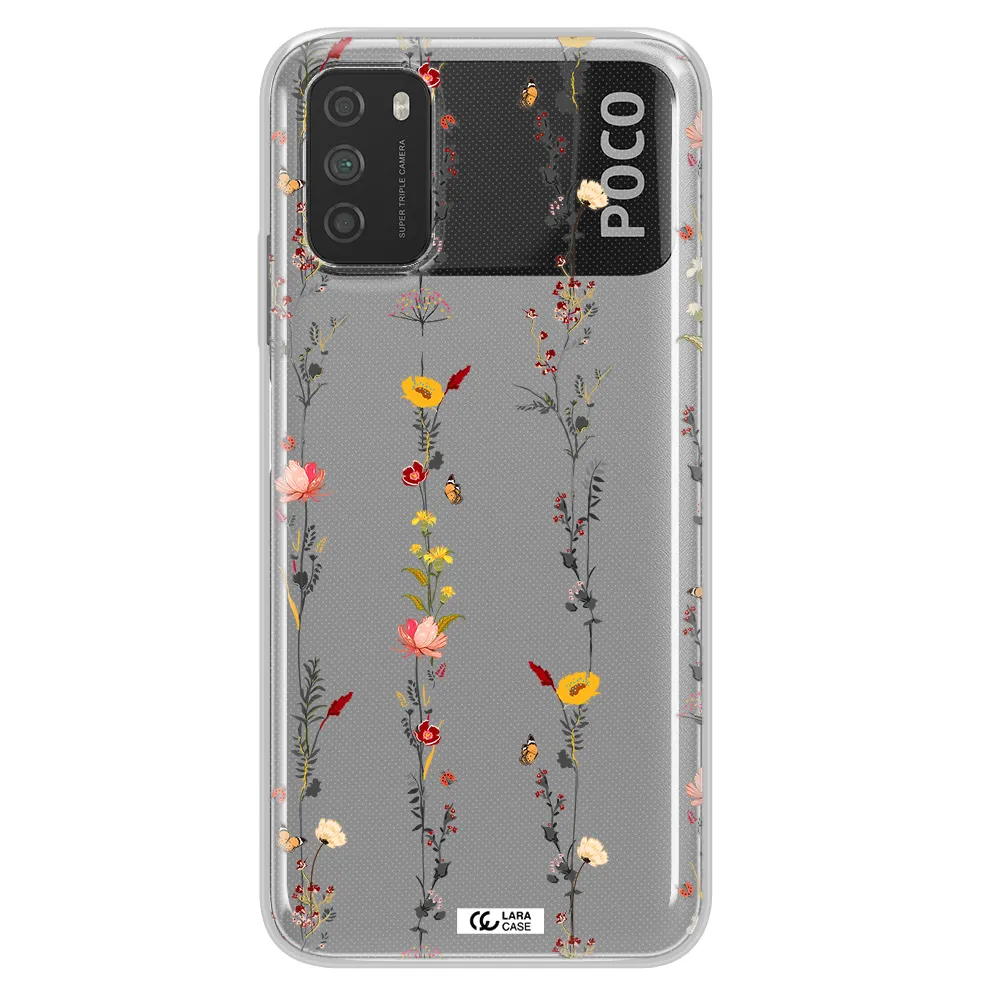Parallel Flower Xiaomi Poco M3 Clear TPU Case