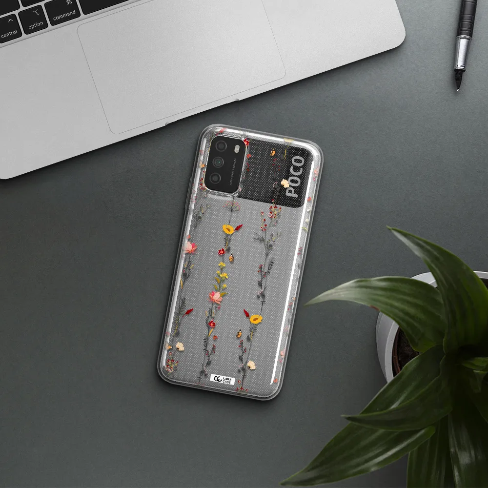 Parallel Flower Xiaomi Poco M3 Clear TPU Case