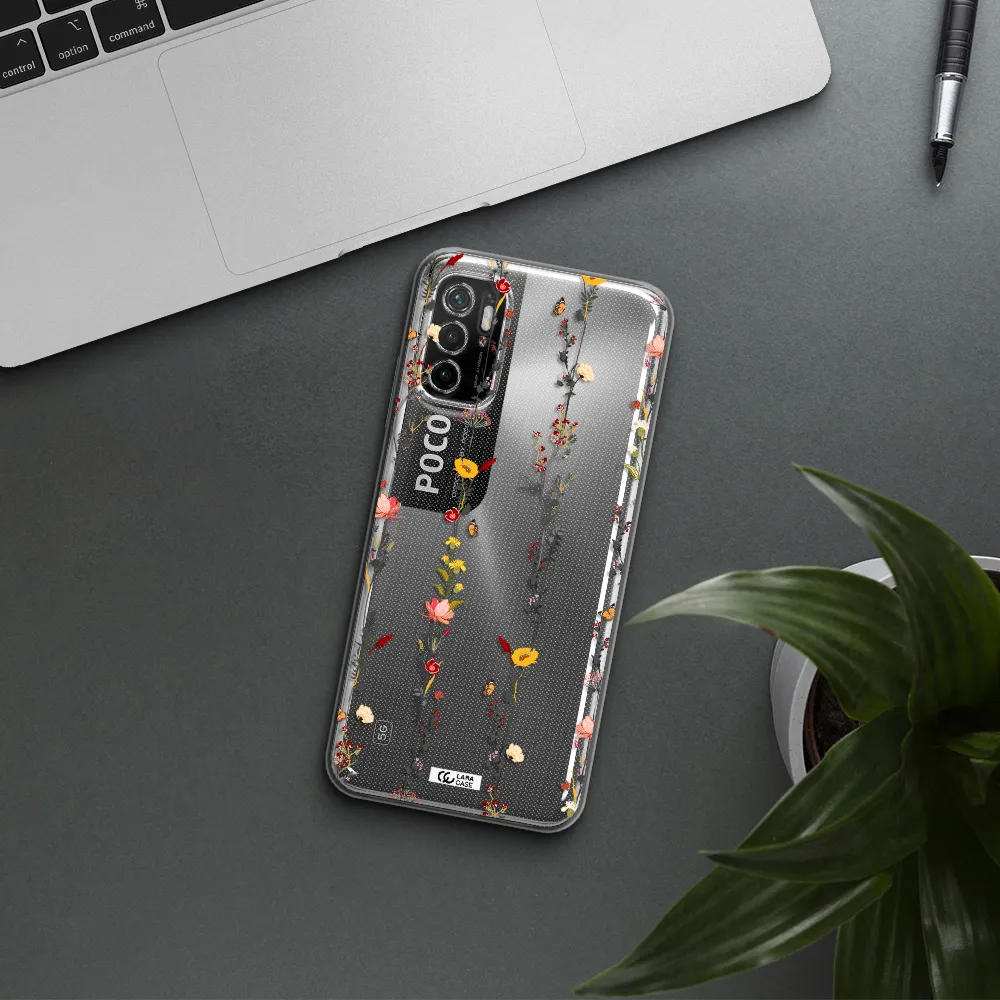 Parallel Flower Xiaomi Poco M3 Pro Clear Tpu Case