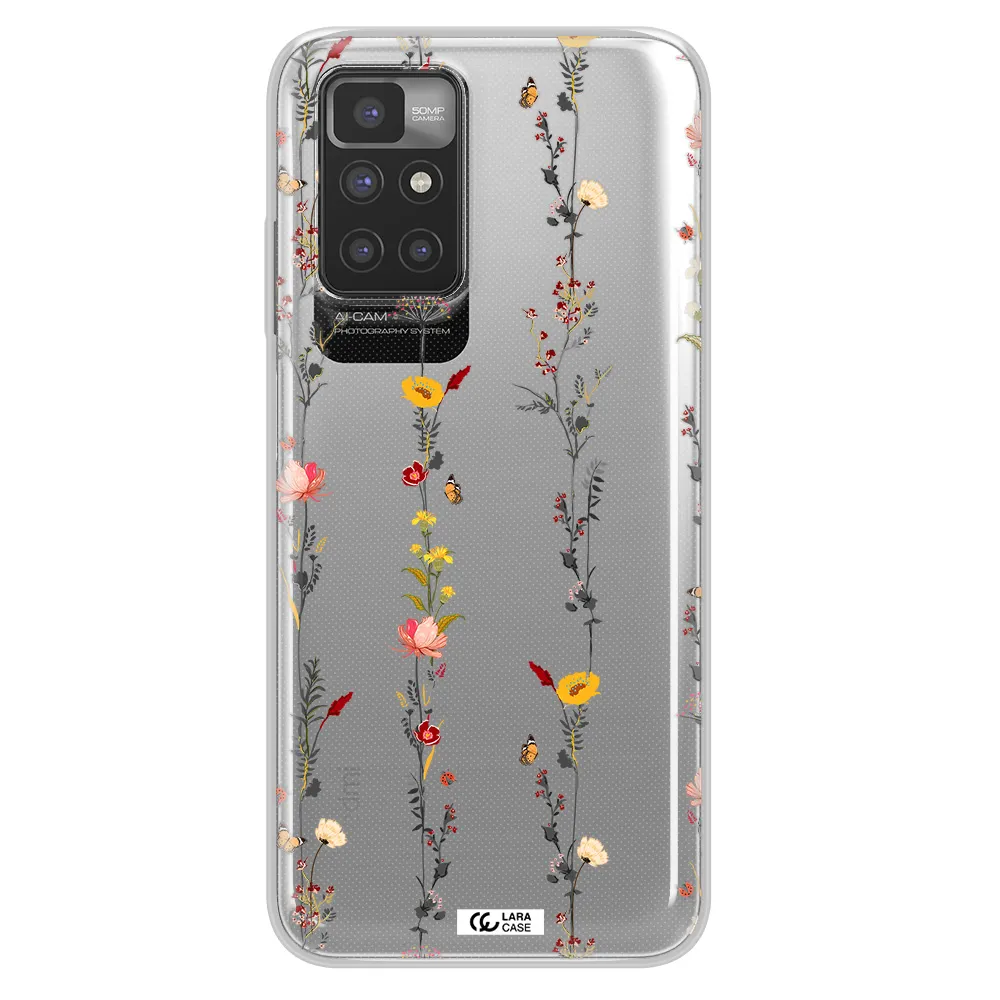 Parallel Flower Xiaomi Redmi 10 Clear TPU Case