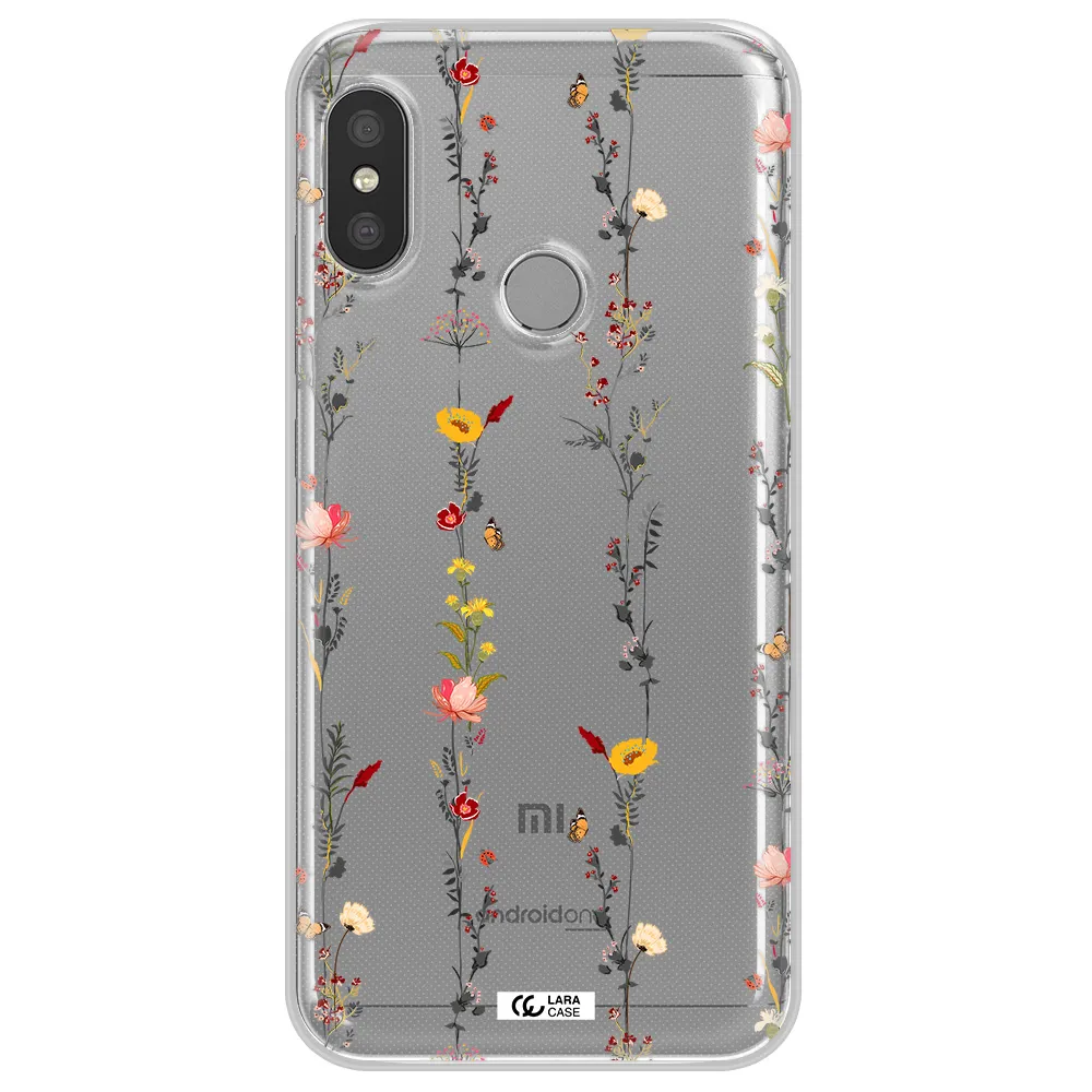 Parallel Flower Xiaomi Redmi 6 Pro Clear TPU Case