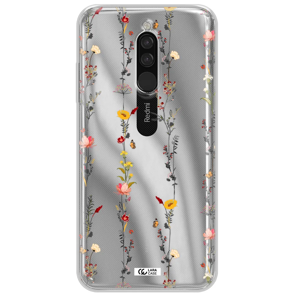 Parallel Flower Xiaomi Redmi 8 Clear Tpu Case
