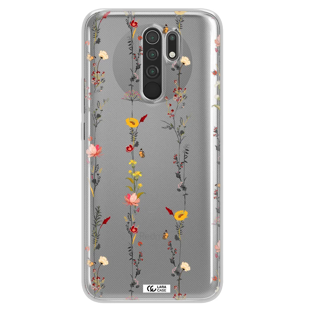 Parallel Flower Xiaomi Redmi 9 Clear TPU Case