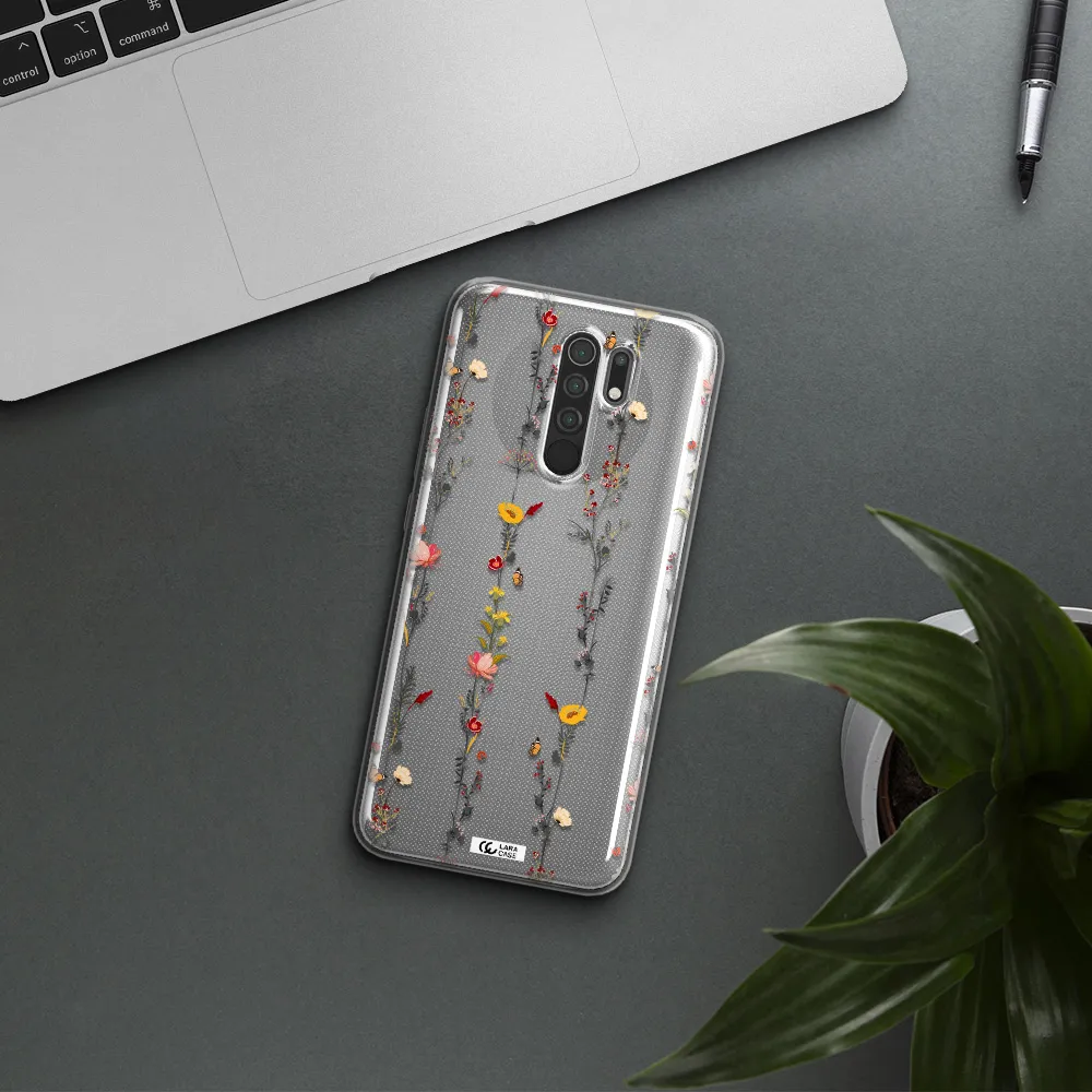 Parallel Flower Xiaomi Redmi 9 Clear TPU Case