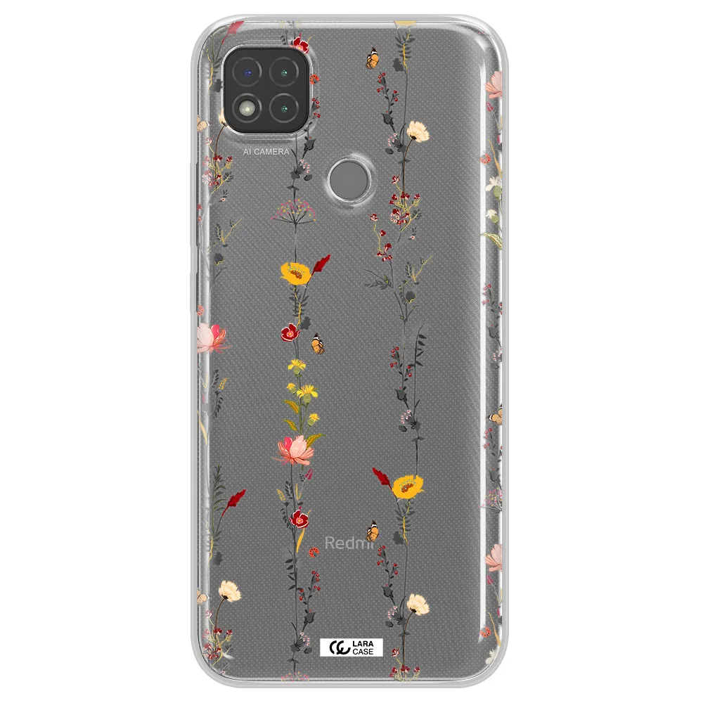 Parallel Flower Xiaomi Redmi 9C Clear TPU Case