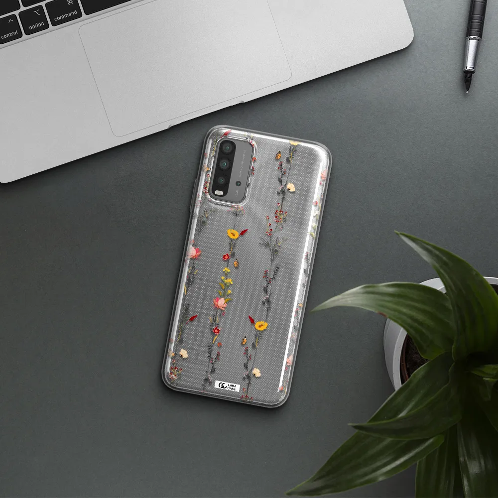 Parallel Flower Xiaomi Redmi 9T Clear TPU Case