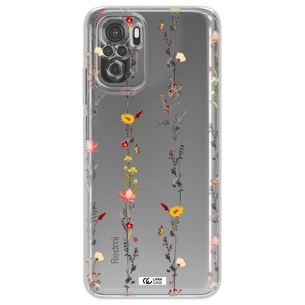 Parallel Flower Xiaomi Redmi Note 10S Clear Tpu Case