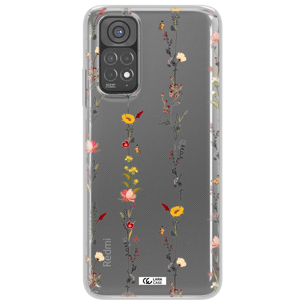 Parallel Flower Xiaomi Redmi Note 11 Clear TPU Case