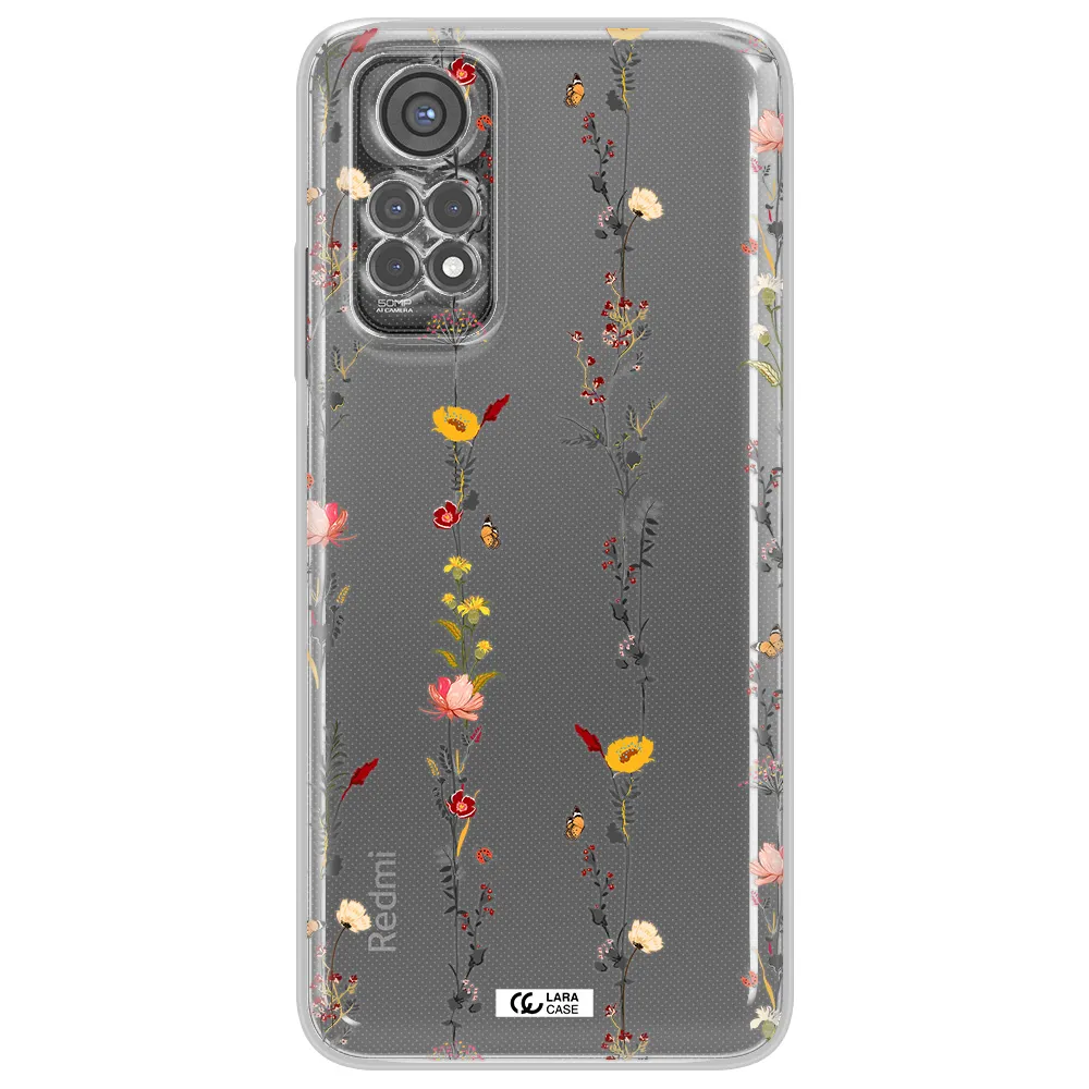 Parallel Flower Xiaomi Redmi Note 11S Clear Tpu Case