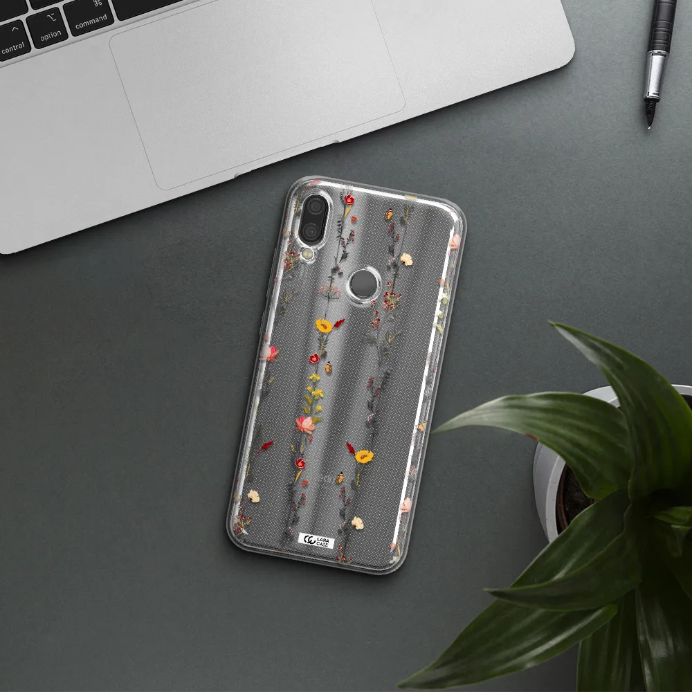 Parallel Flower Xiaomi Redmi Note 7 Clear TPU Case