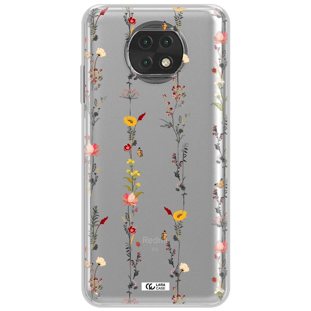 Parallel Flower Xiaomi Redmi Note 9T Clear Tpu Case