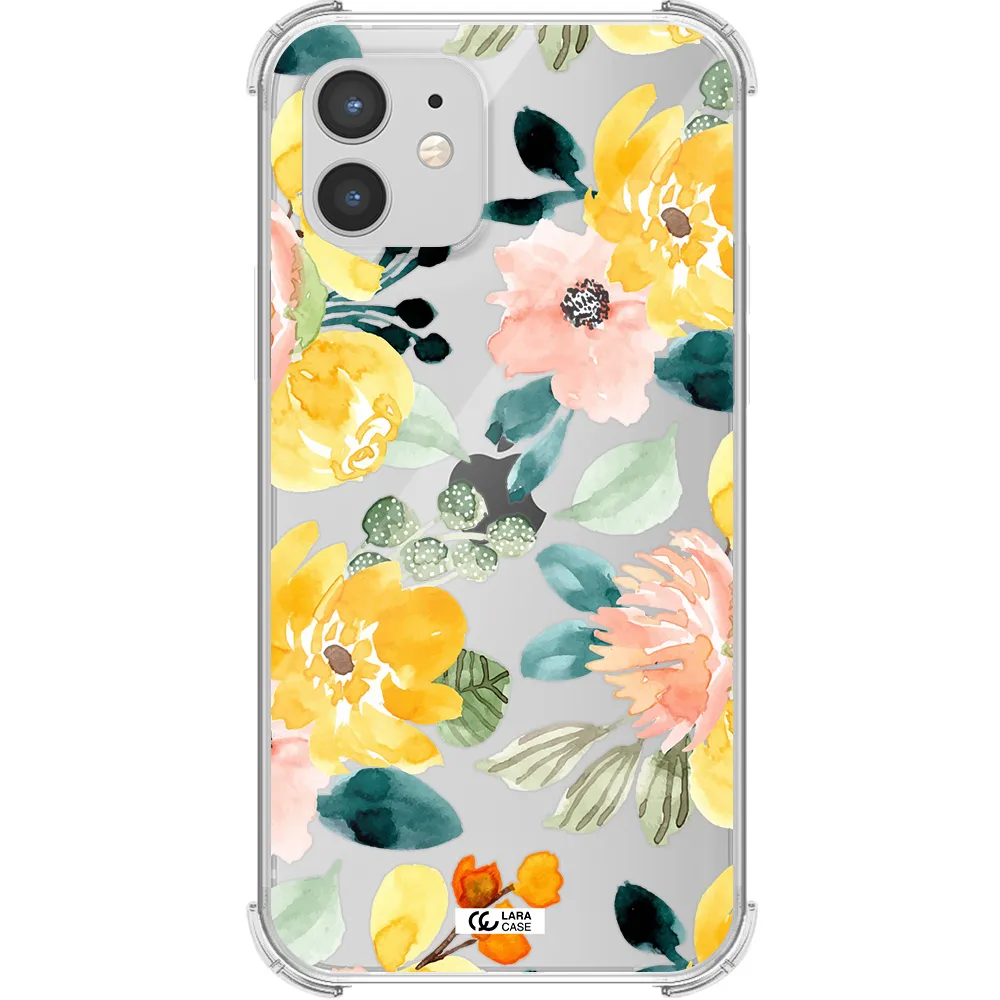Watercolor Flowers Apple iPhone 12 mini Clear PC Case