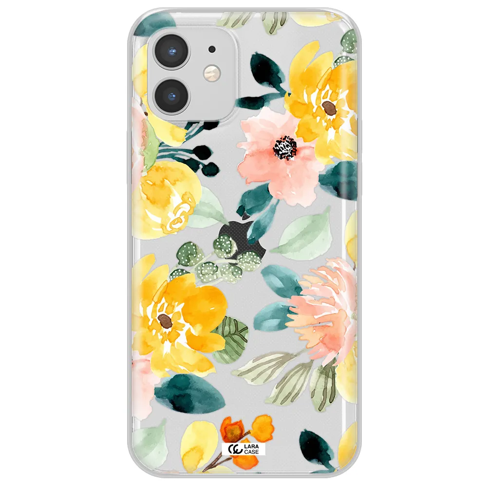 Watercolor Flowers Apple iPhone 12 mini Clear TPU Case