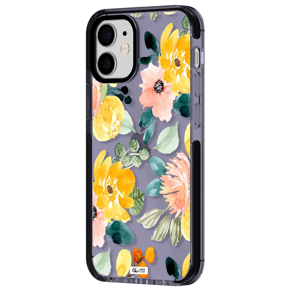 Watercolor Flowers Apple iPhone 12 mini impact Lilac Case