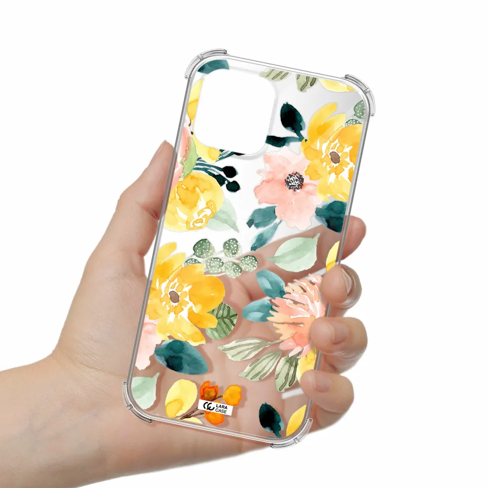 Watercolor Flowers Apple iPhone 12 pro Clear PC Case