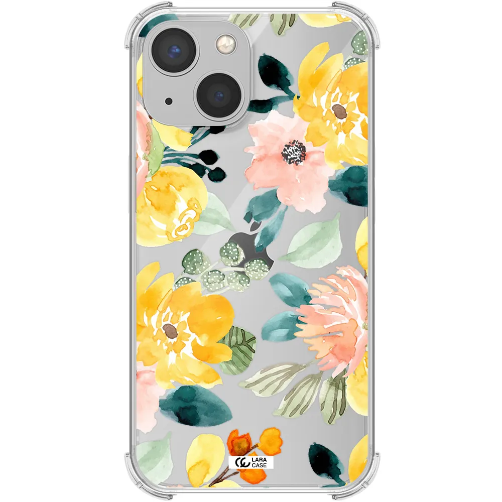 Watercolor Flowers Apple iPhone 13 mini Clear PC Case