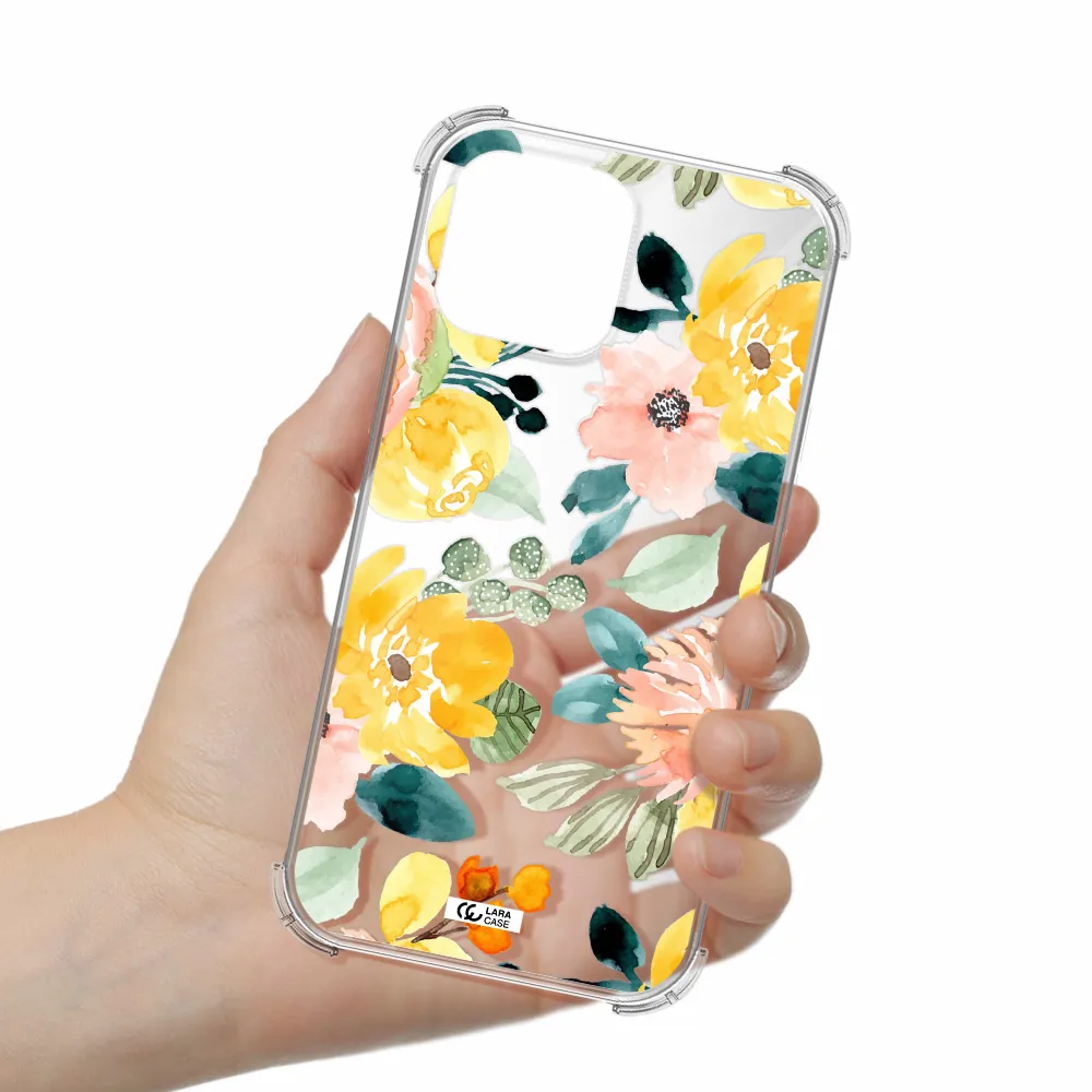 Watercolor Flowers Apple iPhone 13 Pro Clear PC Case