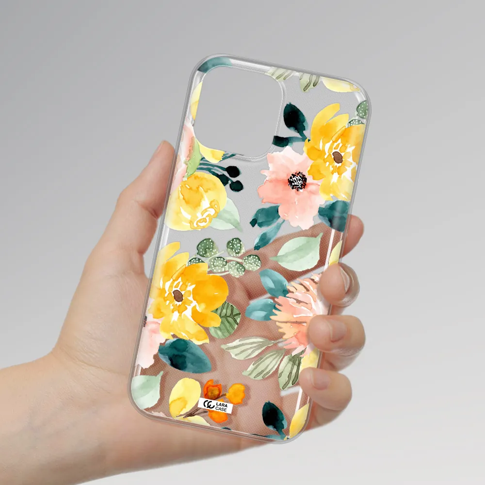Watercolor Flowers Apple iPhone 13 Pro Clear TPU Case