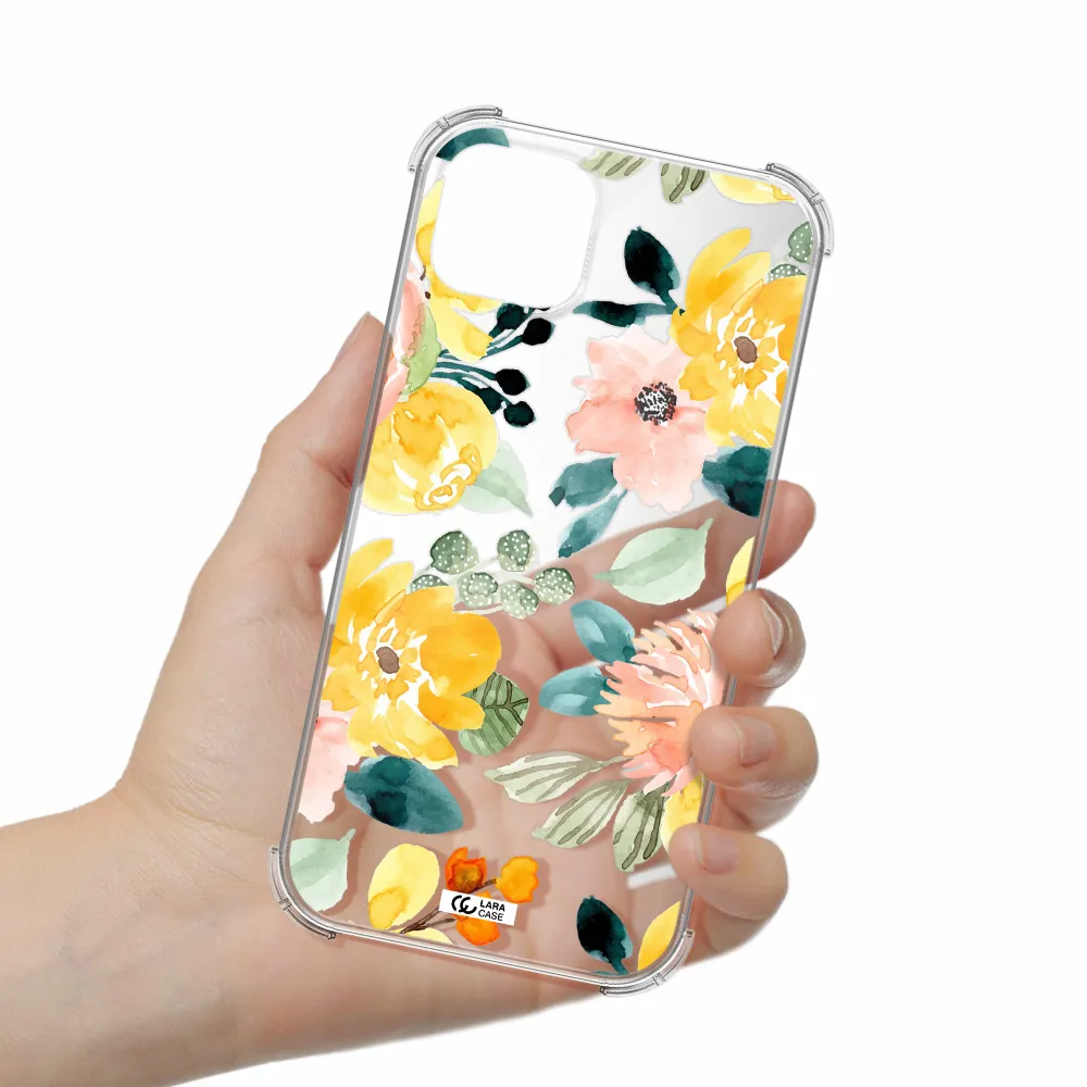 Watercolor Flowers Apple iPhone 14 plus Clear PC Case