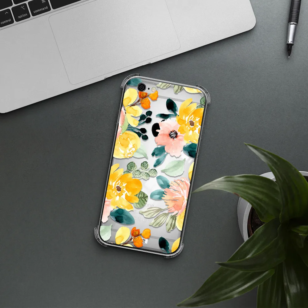 Watercolor Flowers Apple iPhone 6 Clear PC Case