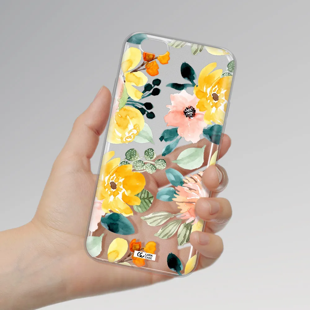 Watercolor Flowers Apple iPhone 6 Clear TPU Case