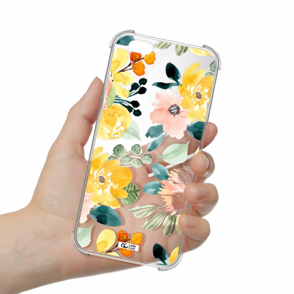 Watercolor Flowers Apple iPhone 6 s plus Clear PC Case