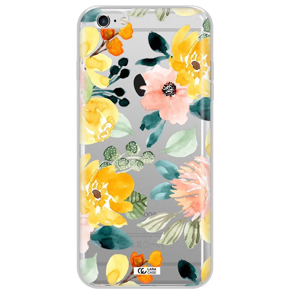 Watercolor Flowers Apple iPhone 6 s plus Clear TPU Case