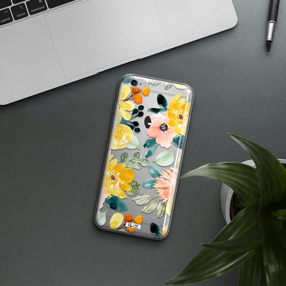 Watercolor Flowers Apple iPhone 6 s plus Clear TPU Case
