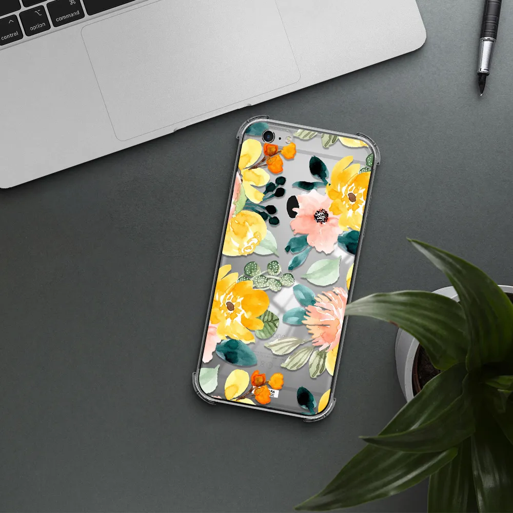 Watercolor Flowers Apple iPhone 6S Clear PC Case