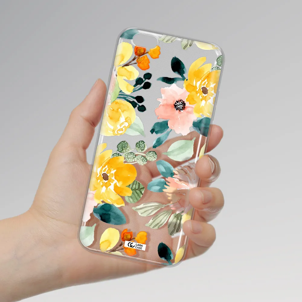 Watercolor Flowers Apple iPhone 6S Clear TPU Case