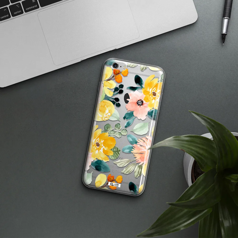 Watercolor Flowers Apple iPhone 6S Clear TPU Case