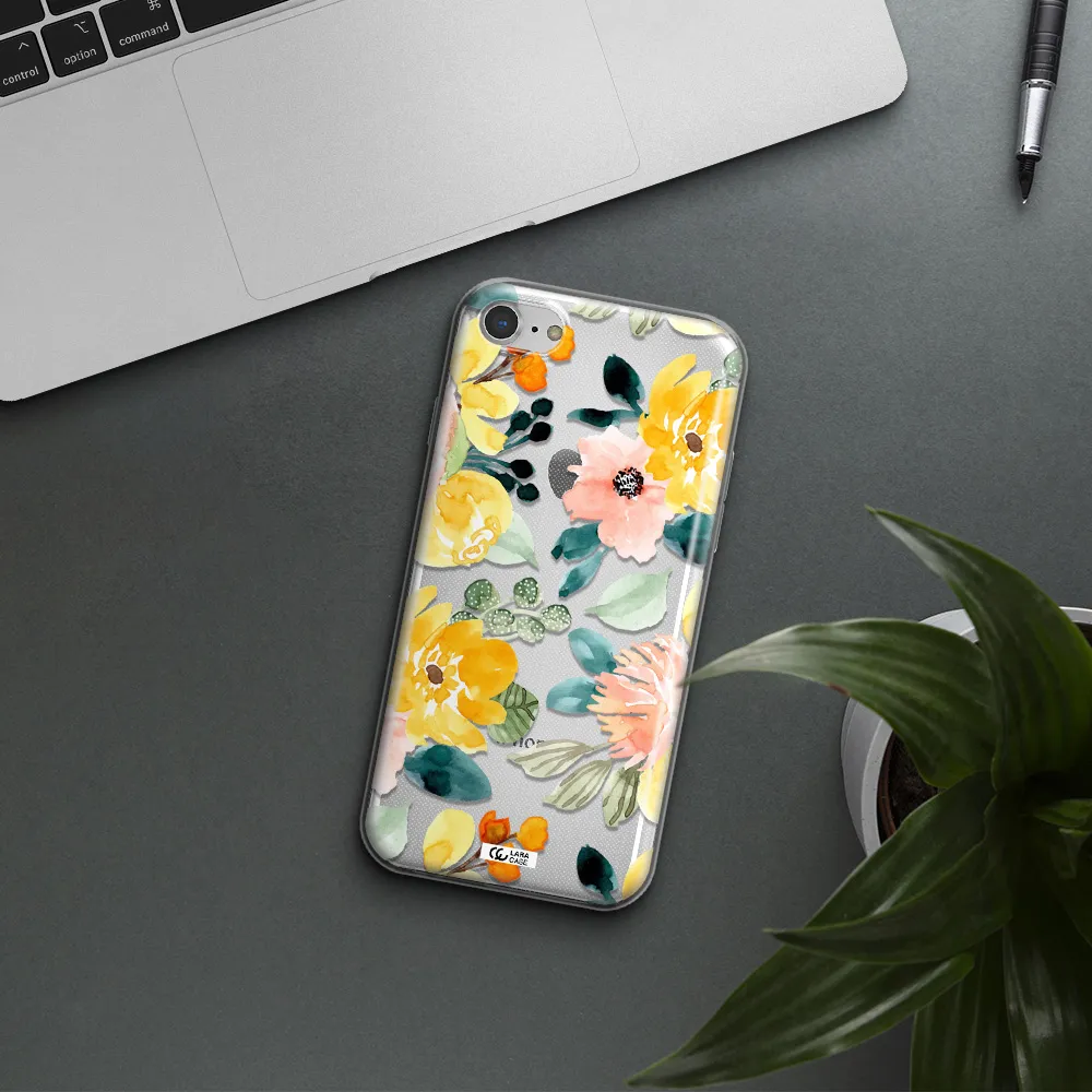 Watercolor Flowers Apple iPhone 8 Clear TPU Case