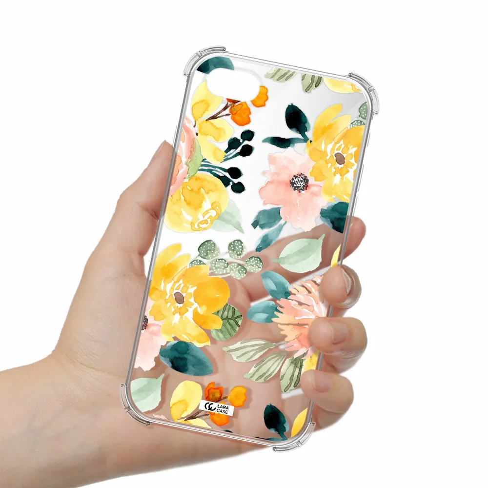 Watercolor Flowers Apple iPhone se 2020 Clear PC Case