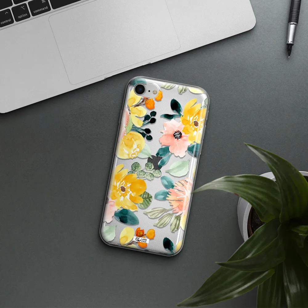 Watercolor Flowers Apple Iphone Se 2020 Clear Tpu Case