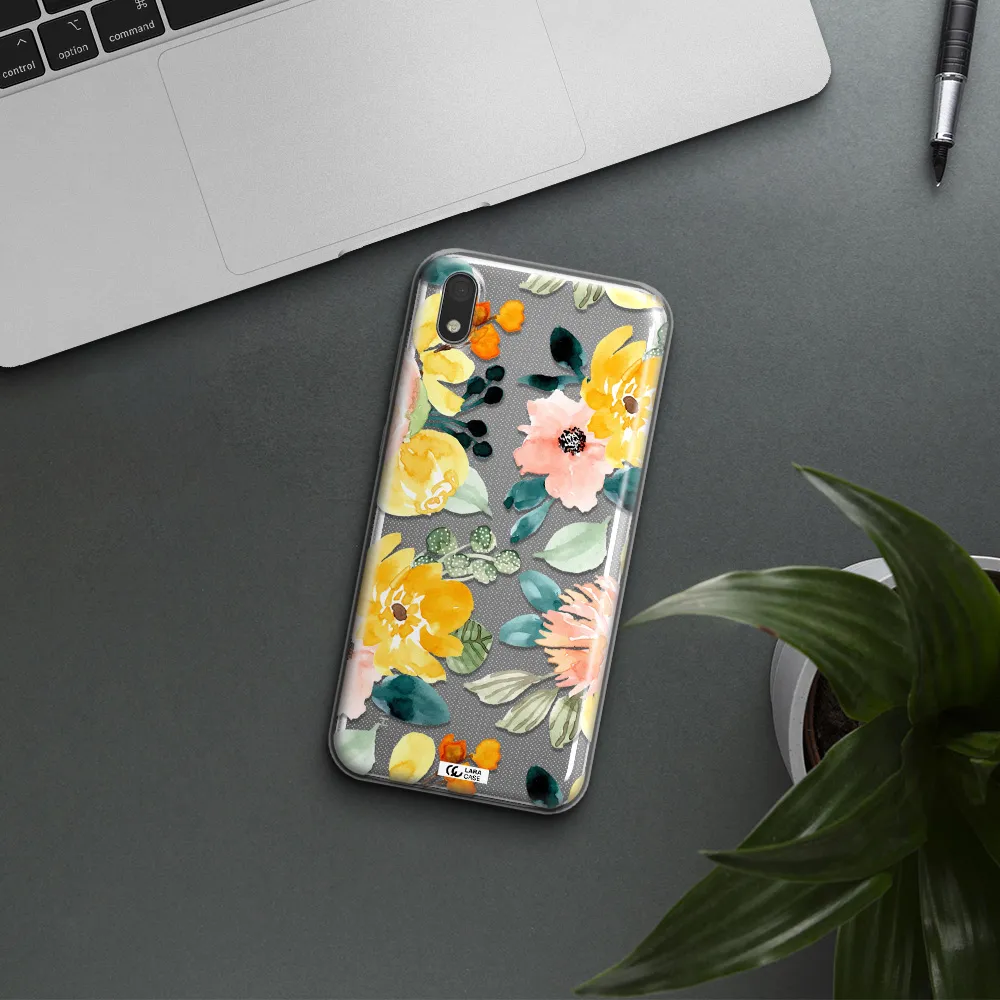 Watercolor Flowers Huawei Honor 8S Clear TPU Case