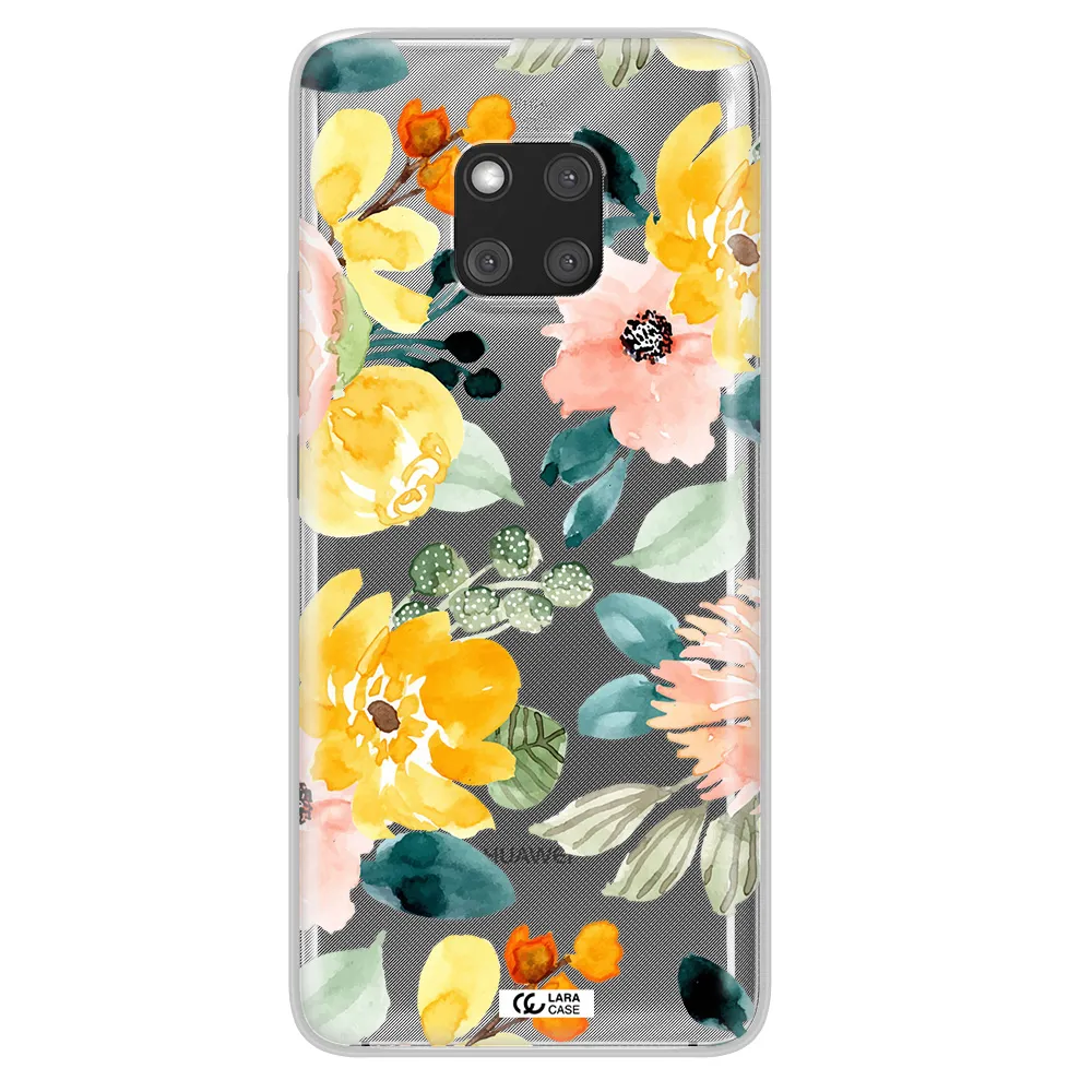 Watercolor Flowers Huawei Mate 20 Pro Clear TPU Case