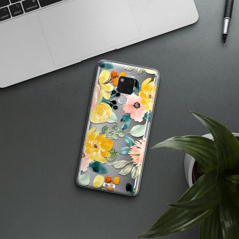 Watercolor Flowers Huawei Mate 20X Clear TPU Case